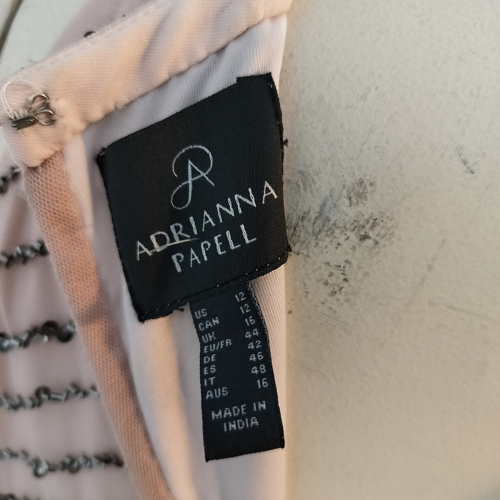 Adrianna Papell Blush Beaded Maxi Dress - Picture 4 of 8